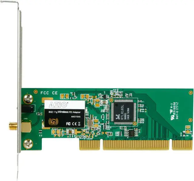 Alt view image 3 of 5 - AZiO AWD154a 802.11g 54Mbps Wireless PCI Adapter IEEE 802.11b/g PCI Up to 54Mbps Wireless Data Rates