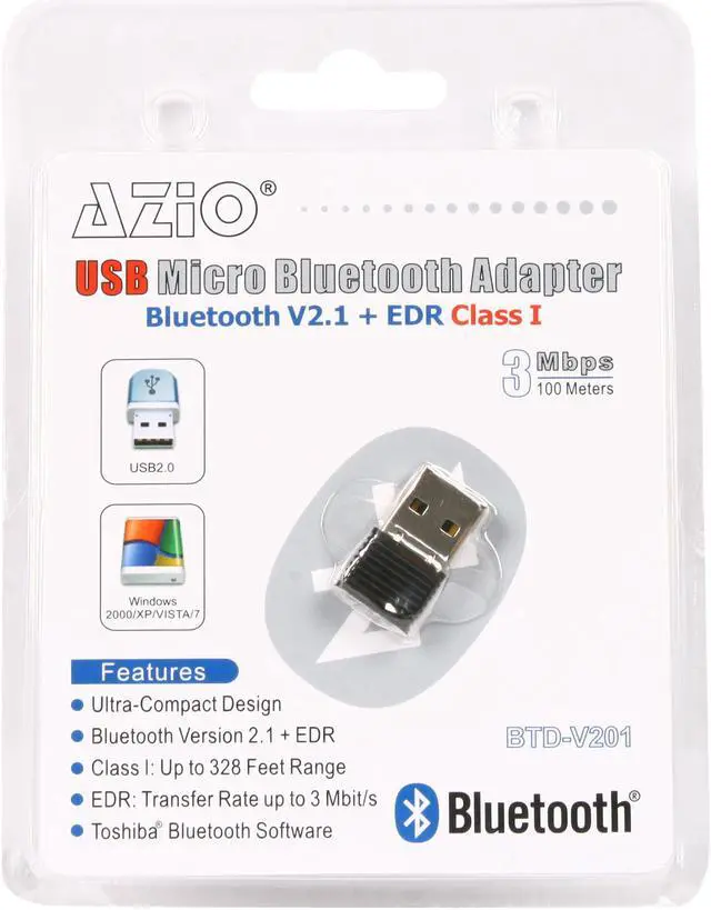 Alt view image 5 of 5 - AZiO BTD-V201 Micro Bluetooth Adapter