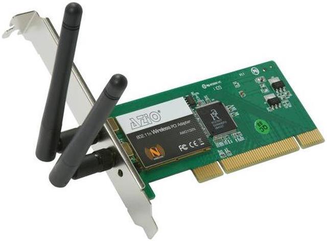 Main image of AZiO AWD102N Wireless Adapter IEEE 802.11b/g, IEEE 802.11n Draft 2.0 PCI Up to 300Mbps Wireless Data Rates
