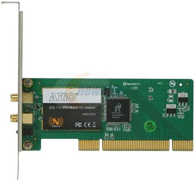 Alt view image 3 of 5 - AZiO AWD102N Wireless Adapter IEEE 802.11b/g, IEEE 802.11n Draft 2.0 PCI Up to 300Mbps Wireless Data Rates