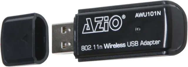 Alt view image 2 of 6 - AZiO AWU101N Wireless Adapter IEEE 802.11b/g, IEEE 802.11n Draft 2.0 USB 2.0 Up to 150Mbps Wireless Data Rates