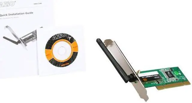 Alt view image 5 of 6 - AZiO AWD154B Wireless Adapter IEEE 802.11b/g PCI Up to 54Mbps Wireless Data Rates