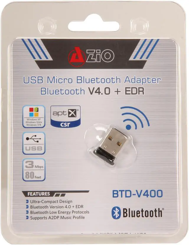 Alt view image 5 of 5 - AZiO BTD-V400 Micro Bluetooth Adapter