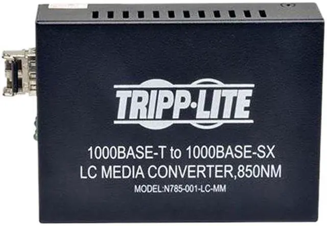 Alt view image 2 of 3 - Tripp Lite LC Multimode Media Converter, 10/100/1000, 550M, 850nm (N785-001-LC-MM)