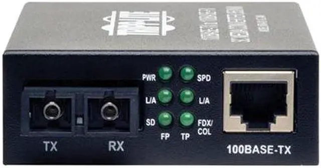 Alt view image 3 of 3 - Tripp Lite 10/100 SC Multimode Media Converter, 550M, 850nm (N784-001-SC-MM)