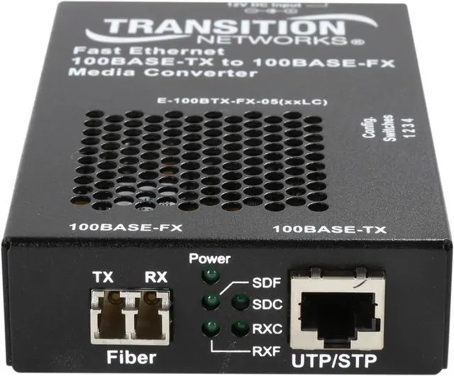 Alt view image 2 of 6 - TRANSITION E-100BTX-FX-05(LC)NA 100BASE-TX to 100BASE-FX MMF LC Media Converters 10/100 Mbps 1 x RJ-45 1 x LC