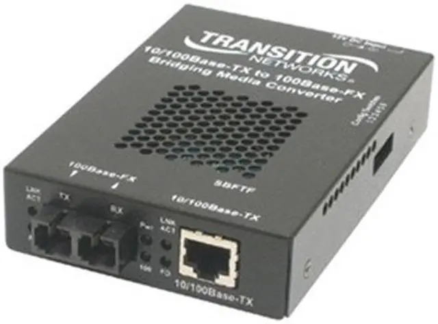Alt view image 2 of 2 - TRANSITION SBFTF1011-105-NA 10/100 Bridging 10/100Base-TX to 100Base-FX Media Converter 10/100 Mbps 1 x RJ-45, 1 x ST
