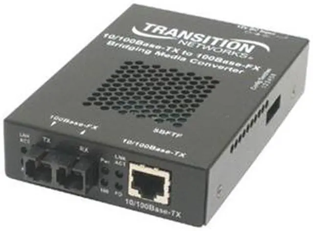 Main image of TRANSITION SBFTF1011-105-NA 10/100 Bridging 10/100Base-TX to 100Base-FX Media Converter 10/100 Mbps 1 x RJ-45, 1 x ST