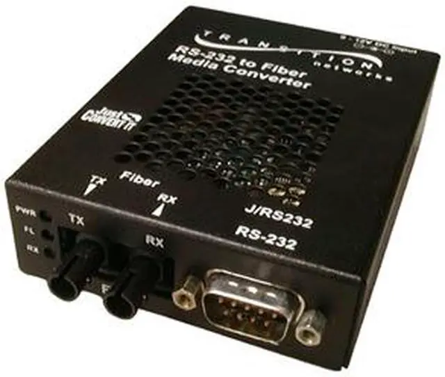 Main image of Transition Networks Just Convert-IT RS232 Copper to Fiber Stand-Alone Media Converter