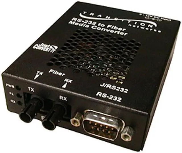 Main image of Transition Networks Just Convert-IT RS232 Copper to Fiber Stand-Alone Media Converter