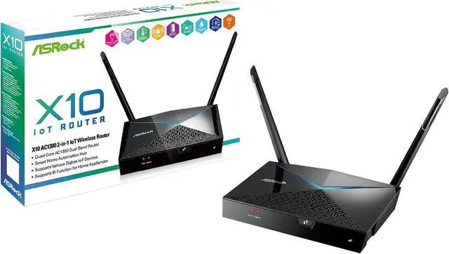 Alt view image 9 of 9 - ASRock IoT HUB + AC1300 Router / Repeater / AP / Bridge Single APP to Cross Control Multiple X10, Philips HUE and IR Appliances. Home Automation, Zigbee, Infrared (X10)