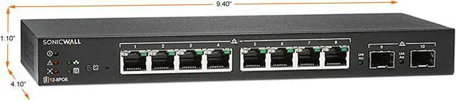 Alt view image 2 of 3 - SONICWALL 02-SSC-8367 Managed Switch