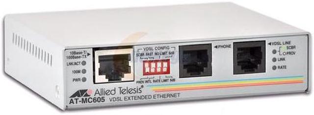 Main image of Allied Telesis AT-MC605-60 Meia Converter 1 x RJ-45 1 x RJ-11 1 x RJ-11 Phone Line