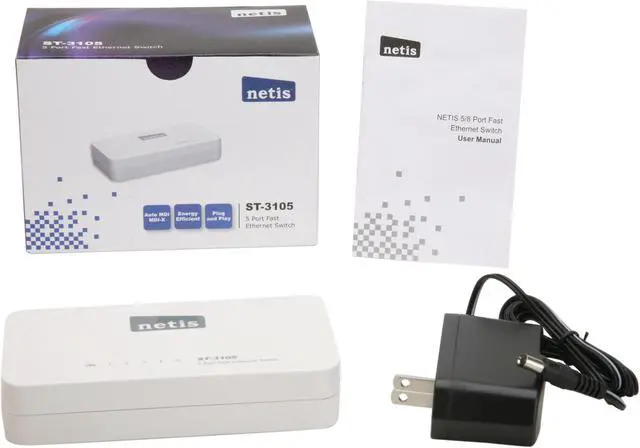 Alt view image 5 of 5 - NETIS ST-3105 5-Port Fast Ethernet Switch