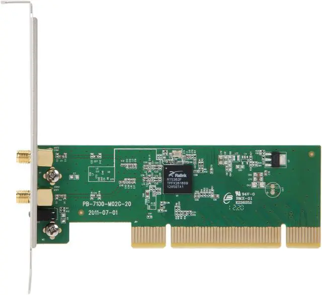 Alt view image 3 of 5 - NETIS WF-2118 300Mbps Wireless N PCI Adapter with 5 dBi High Gain Antennas and Low Profile Bracket