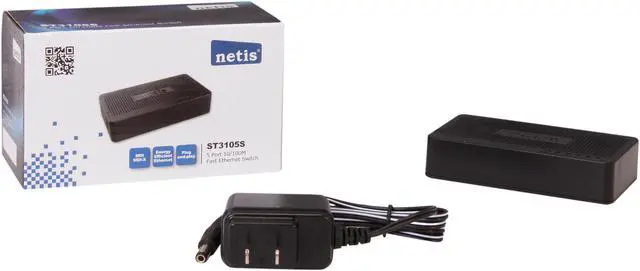 Alt view image 6 of 6 - NETIS ST3105S Unmanaged 5 Port Fast Ethernet Desktop Plastic Switch