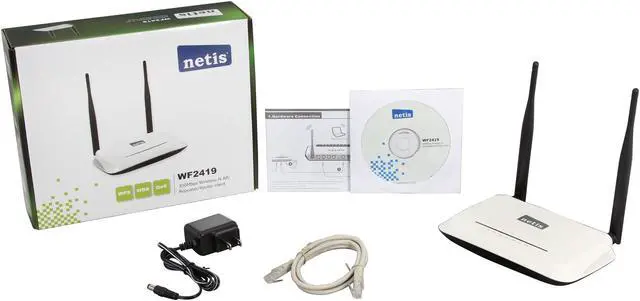 Alt view image 7 of 6 - Netis WF2419 Wireless N300 AP Router Repeater Client All in One with 5dBi High Gain Antenna