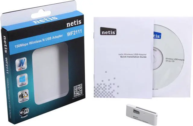 Alt view image 6 of 6 - Netis WF2111 Wireless N150 USB Adapter, Supports Windows, Mac OS, Linux, WPS East Setup