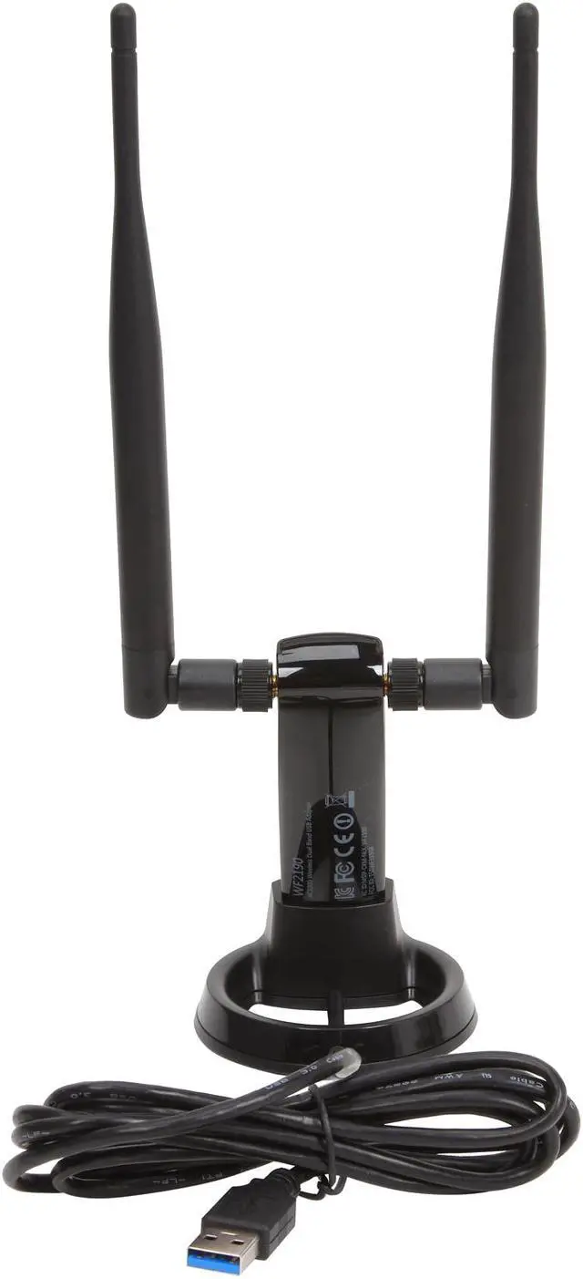 Alt view image 4 of 6 - NETIS WF2190 AC1200 Wireless High Gain USB 3.0 Adapter with Dual 5 dBi Antenna & USB Cradle Extension Compatible with Windows MAC Linux OS