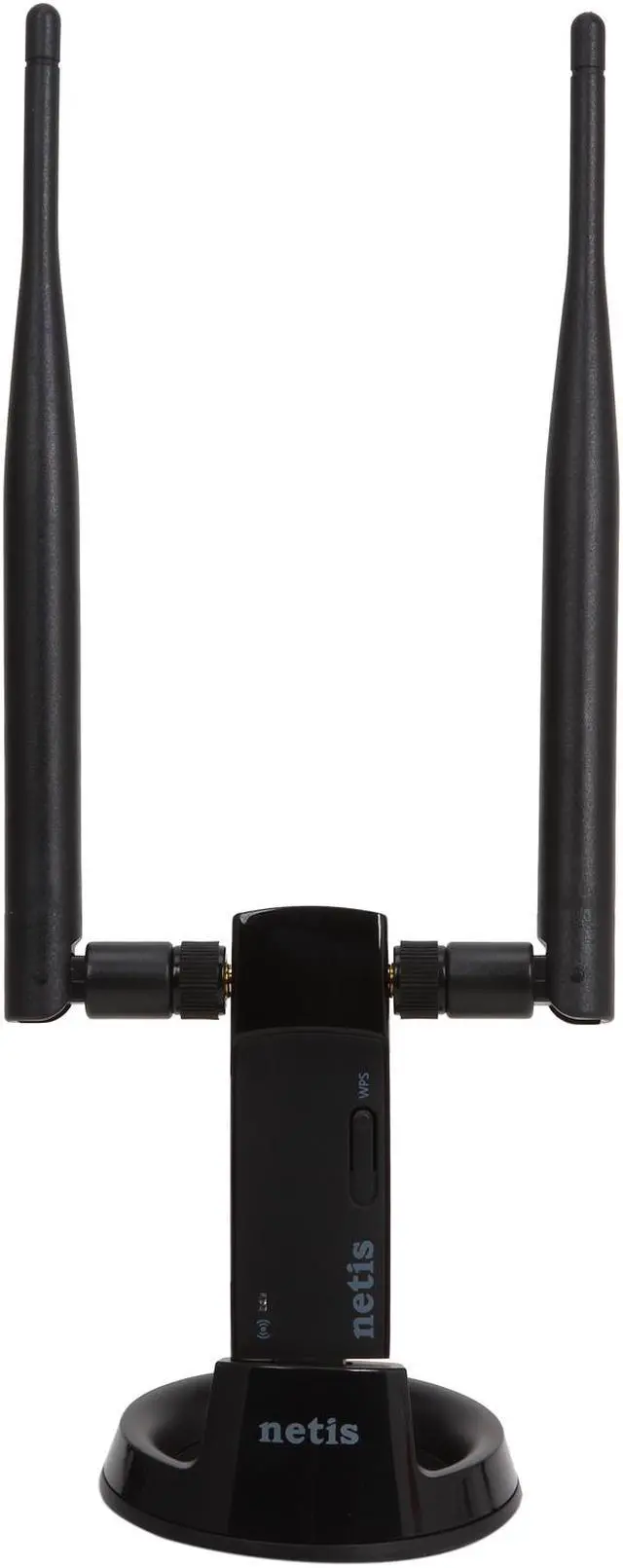 Alt view image 2 of 6 - NETIS WF2151 N600 Wireless High Gain USB Adapter with Dual 5dBi Antennas and USB Cradle Extension Compatible with Windows MAC Linux OS