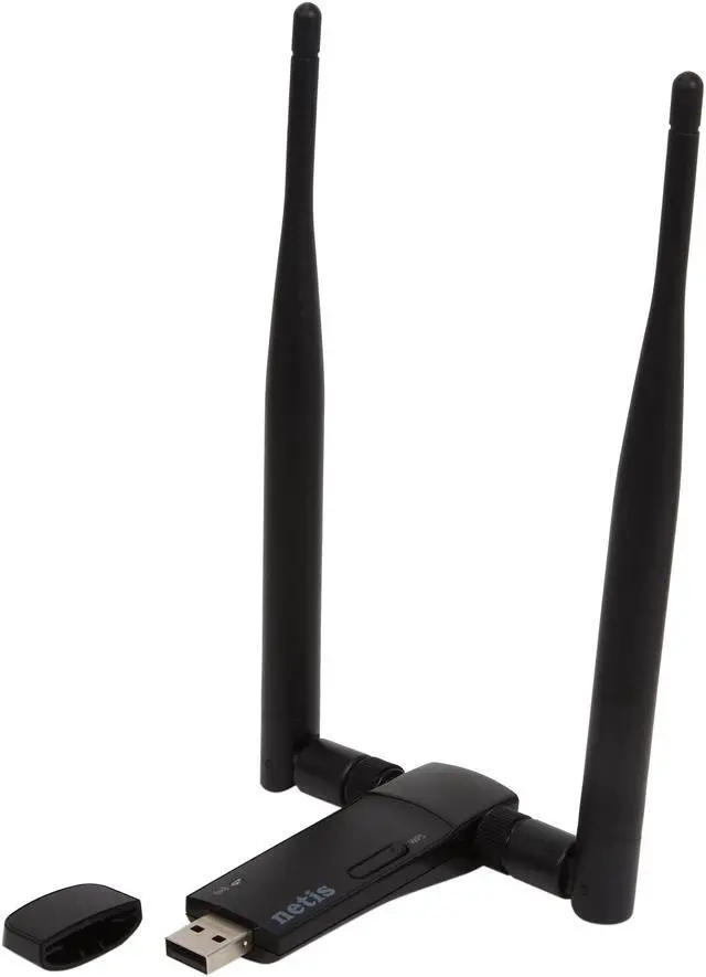 Alt view image 5 of 6 - NETIS WF2151 N600 Wireless High Gain USB Adapter with Dual 5dBi Antennas and USB Cradle Extension Compatible with Windows MAC Linux OS