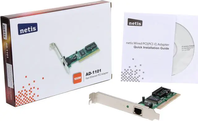 Alt view image 5 of 5 - Netis AD1101 Ethernet PCI Adapter, 10/100 Mbps