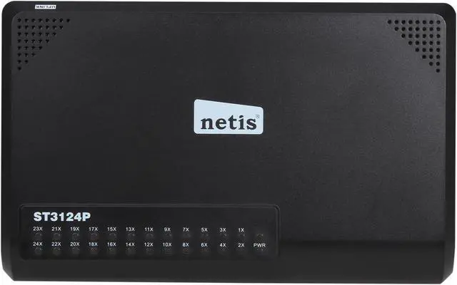 Alt view image 2 of 7 - NETIS ST3124P Unmanaged 24 Port Fast Ethernet Desktop Plastic Switch