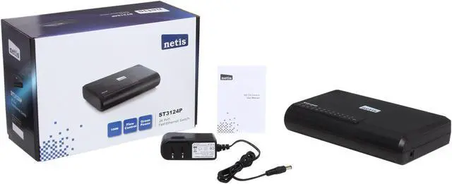 Alt view image 7 of 7 - NETIS ST3124P Unmanaged 24 Port Fast Ethernet Desktop Plastic Switch