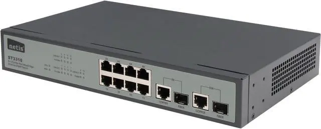 Main image of NETIS ST3310 8FE+2 Combo-Port Gigabit Ethernet SNMP Switch