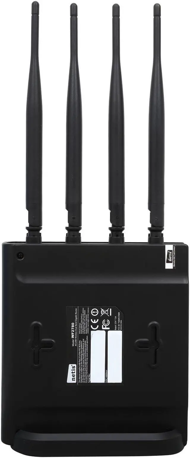 Alt view image 4 of 6 - Netis Wireless AC1200 High Gain All-in-One Dual Band Gigabit Router Repeater Client with Four Enhanced 5 dBi Antennas (WF2780)