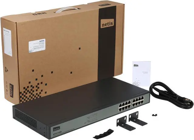 Alt view image 6 of 6 - NETIS ST3116G Unmanaged 16 Port Gigabit Ethernet Rackmount Switch