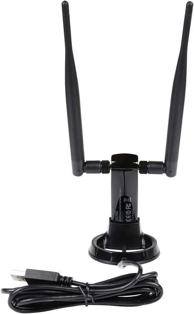 Alt view image 4 of 6 - NETIS WF2561 AC1200 Wireless Dual Band High Power USB Adapter IEEE 802.11b/g/n 2.4GHz
IEEE 802.11a/n/ac 5GHz Up to 300Mbps 2.4GHz
Or up to 900Mbps 5GHz Wireless Data Rates