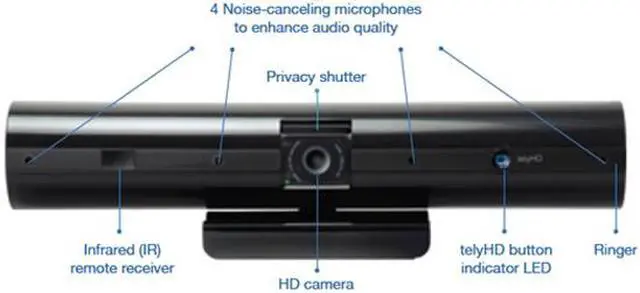Alt view image 3 of 5 - Tely Labs telyHD Pro Simple, Affordable, Standards-Based Videoconferencing