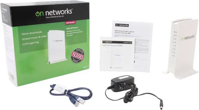 Alt view image 5 of 5 - On Networks N300 Wireless Router N300R