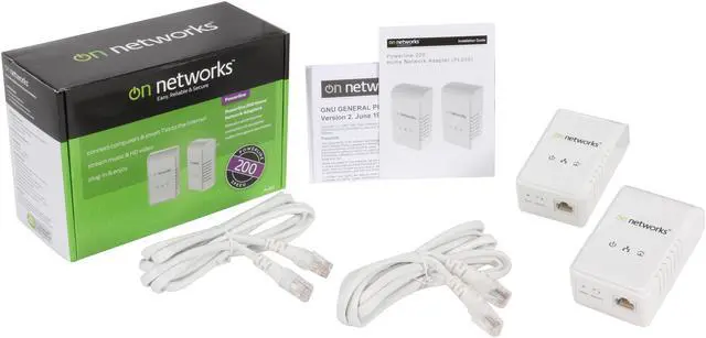 Alt view image 7 of 7 - On Networks Powerline 200Mbps Kit