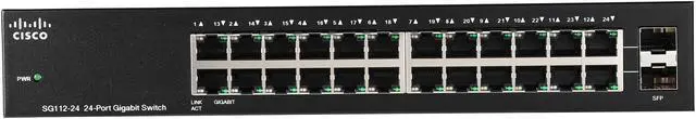 Alt view image 3 of 6 - CISCO SG112-24 Compact 24-Port Unmanaged Gigabit Switch