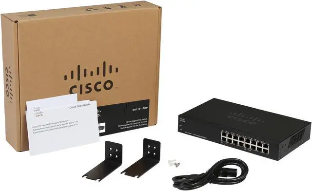 Alt view image 5 of 5 - CISCO SG110-16HP 16-Port PoE Unmanaged Gigabit Switch