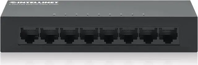 Alt view image 6 of 7 - Intellinet 8-Port Fast Ethernet Office Switch, Desktop Size, Metal, IEEE 802.3az (Energy Efficient Ethernet)