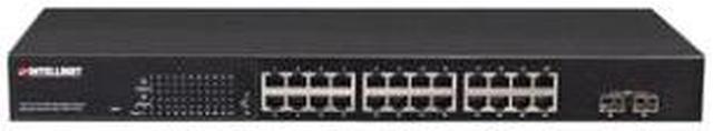 24-Port Gigabit Ethernet PoE+ Web-Managed Switch with 2 SFP Ports