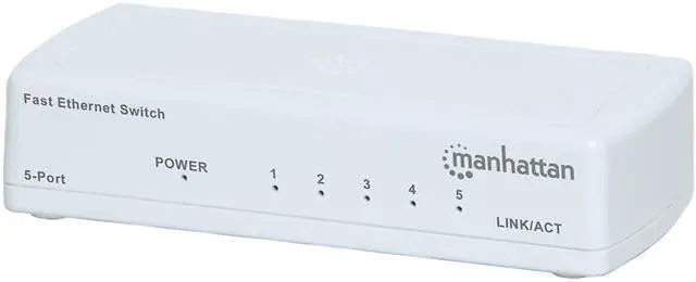 Main image of Manhattan 5-Port Ethernet Network Switch: Expand Your Network with Easy Plug-and-Play, Compact Design, and Energy-Saving Technology - 560672