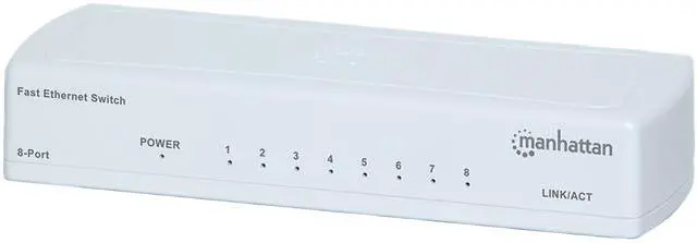 Main image of Manhattan 8-Port Ethernet Network Switch: Expand Your Network with Easy Plug-and-Play, Compact Design, and Energy-Saving Technology - 560689