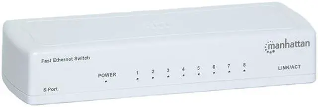 Alt view image 3 of 3 - Manhattan 8-Port Ethernet Network Switch: Expand Your Network with Easy Plug-and-Play, Compact Design, and Energy-Saving Technology - 560689