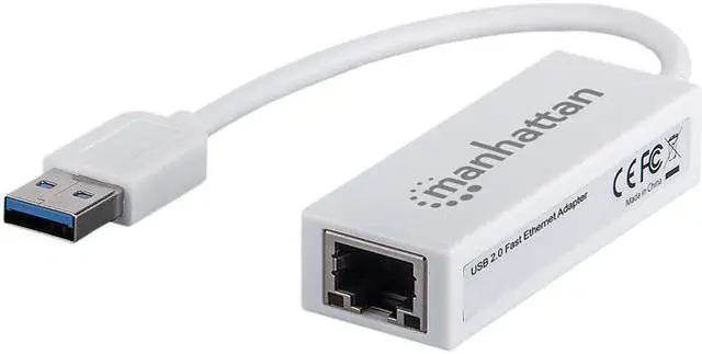 Main image of MANHATTAN 506731 Hi-Speed USB 2.0 to Fast Ethernet Adapter 10/100Mbps USB 2.0 1 x RJ45