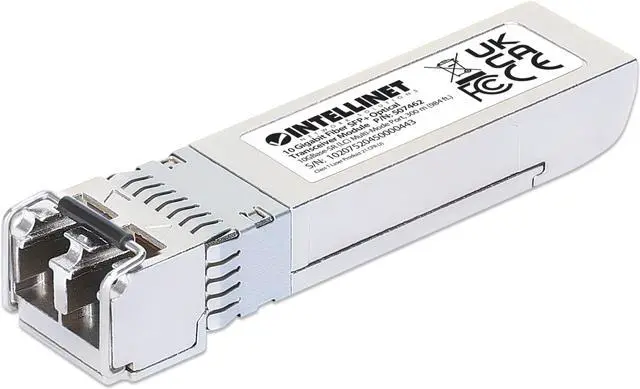 Main image of Intellinet 10 Gigabit Fiber SFP+ Optical Transceiver Module, 10GBase-SR (LC) Multi-Mode Port, 300 m (984 ft.)
