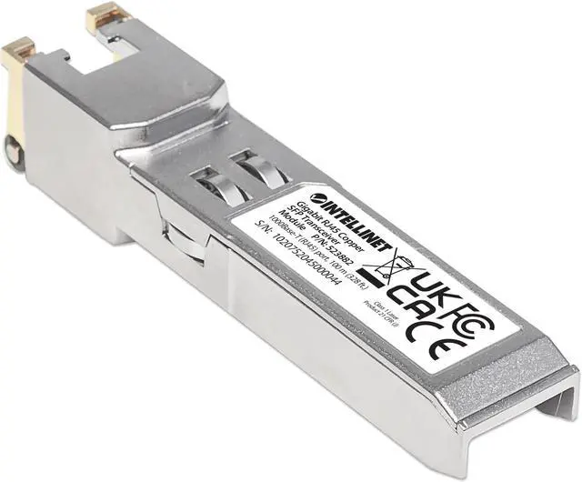 Alt view image 4 of 5 - Intellinet Gigabit RJ45 Copper SFP Transceiver Module, 1000Base-T (RJ45) port, 100 m (328 ft.)