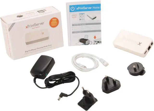 Alt view image 5 of 5 - Lantronix xPrintServer XPS1002HM-01-S Print Server - Home Edition For iOS Printing At Home RJ45 USB 2.0