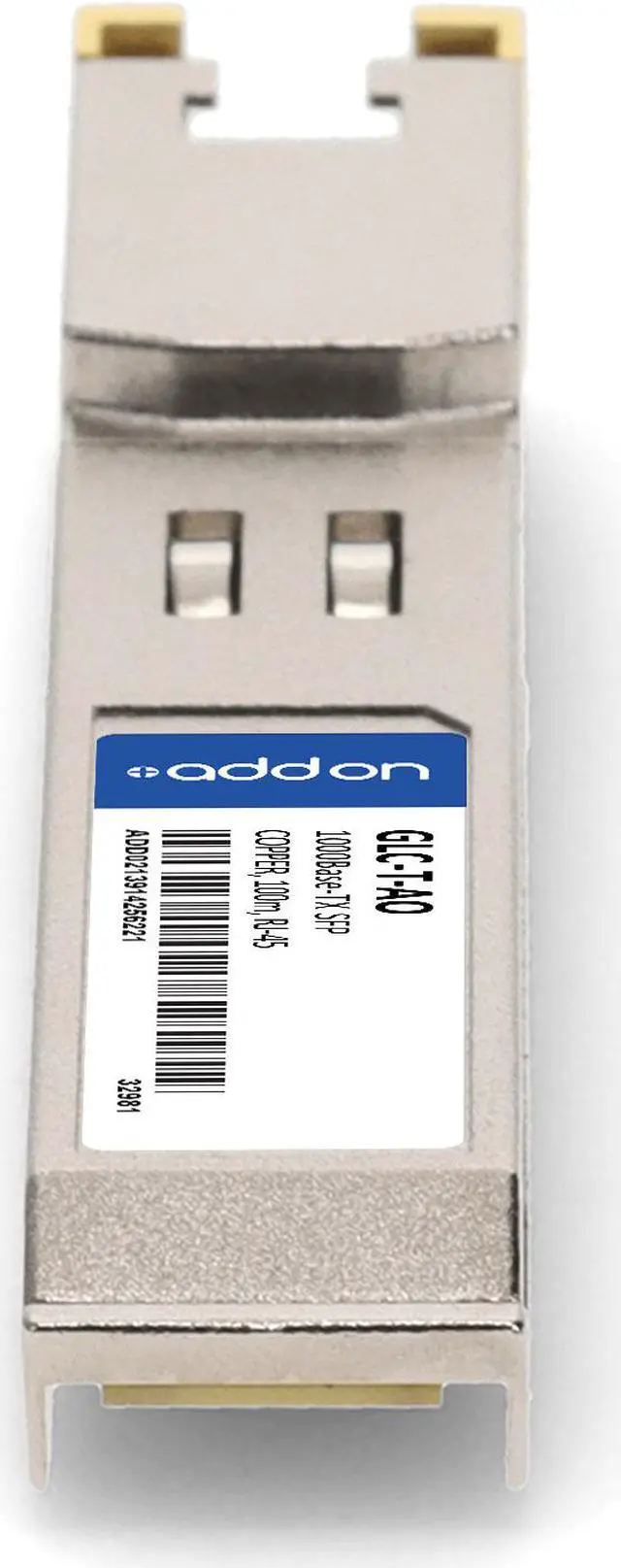 Alt view image 4 of 8 - Cisco® GLC-T Compatible TAA 10/100/1000Base-TX SFP Transceiver (Copper, 100m, RJ-45)