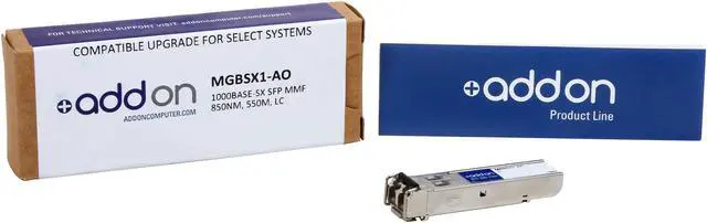 Alt view image 7 of 7 - AddOn Linksys MGBSX1 Compatible 1000Base-SX SFP Transceiver (MMF, 850nm, 550m, LC)