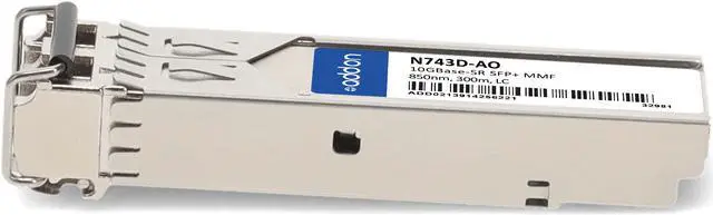 Alt view image 2 of 8 - Dell® N743D Compatible TAA 10GBase-SR SFP+ Transceiver (MMF, 850nm, 300m, LC)