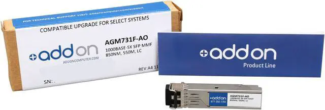 Alt view image 5 of 5 - AddOn Netgear AGM731F Compatible 1000Base-SX SFP Transceiver (MMF, 850nm, 550m, LC)
